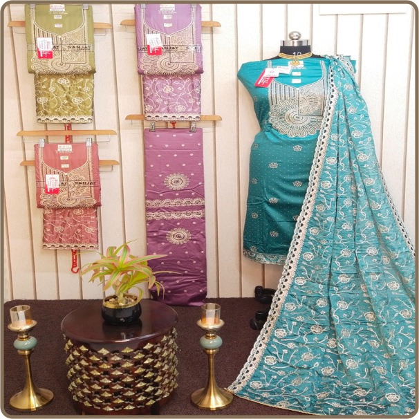 Pratigya-Daimond Fancy Dupatta-Rangoli Silk